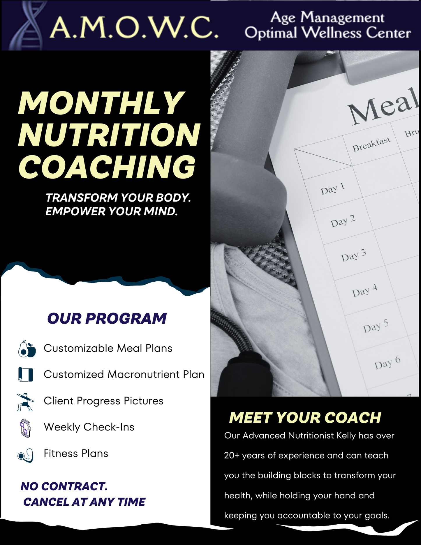 Monthly 1 on 1  Nutrition Coaching